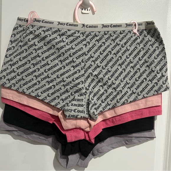 NWT- Juicy Couture woman’s boy shorts panties, 5 pair - Picture 5 of 6